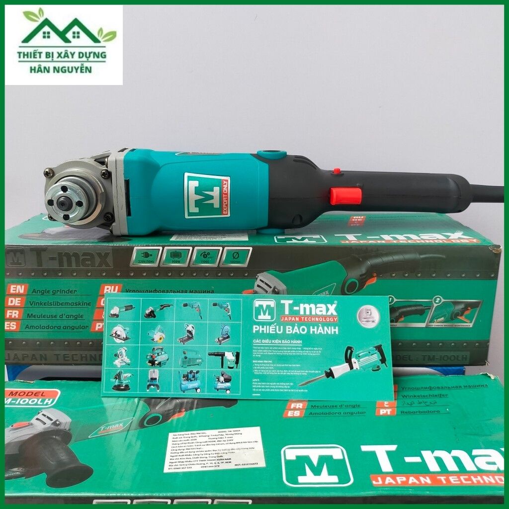 Máy mài cầm tay Tmax TM-100LH,công tắc bóp lưỡi cắt 100mm,chuyên cắt góc,sắt,gạch,gỗ,máy cắt cầm tay