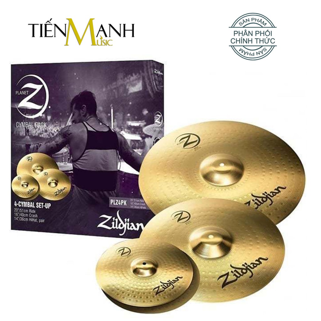 [Chính Hãng USA] Bộ 4 Lá Cymbal Zildjian Planet Z PLZ4PK Set-up (14-16-20)