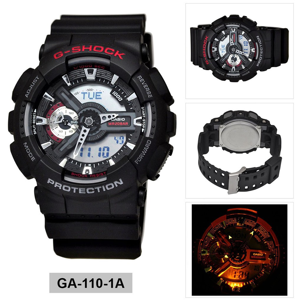Đồng hồ nam dây nhựa G-SHOCK Casio chính hãng Anh Khuê GA-110-1ADR