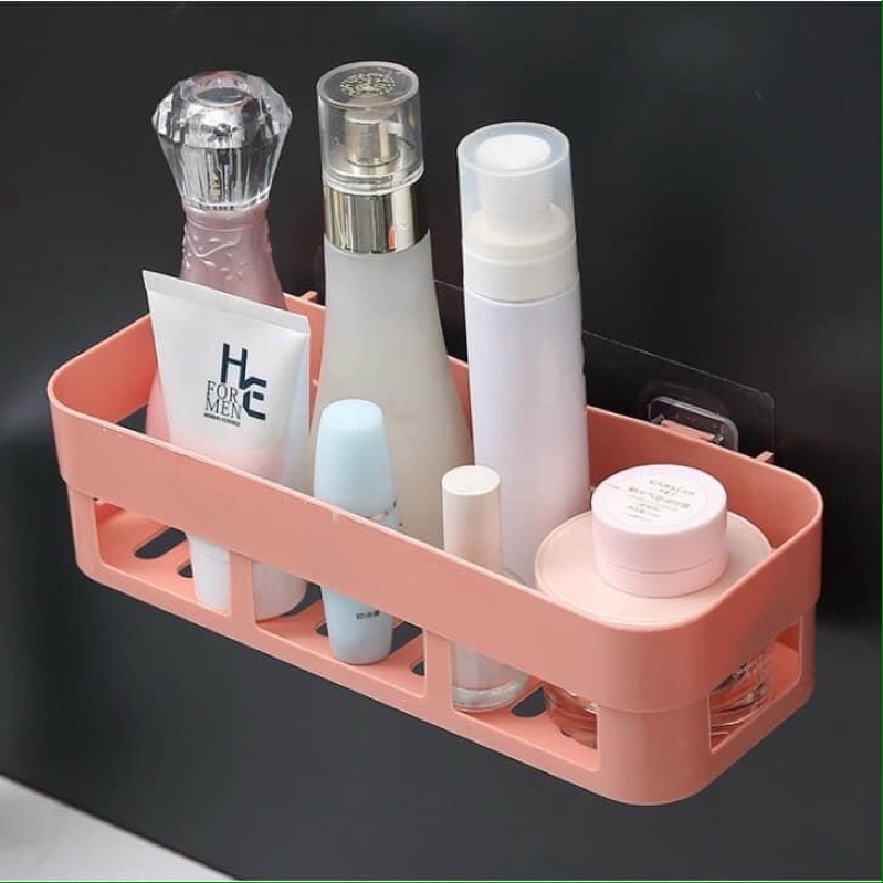 Khay kệ chữ nhật dán tường đa năng nhà tắm, nhà bếp