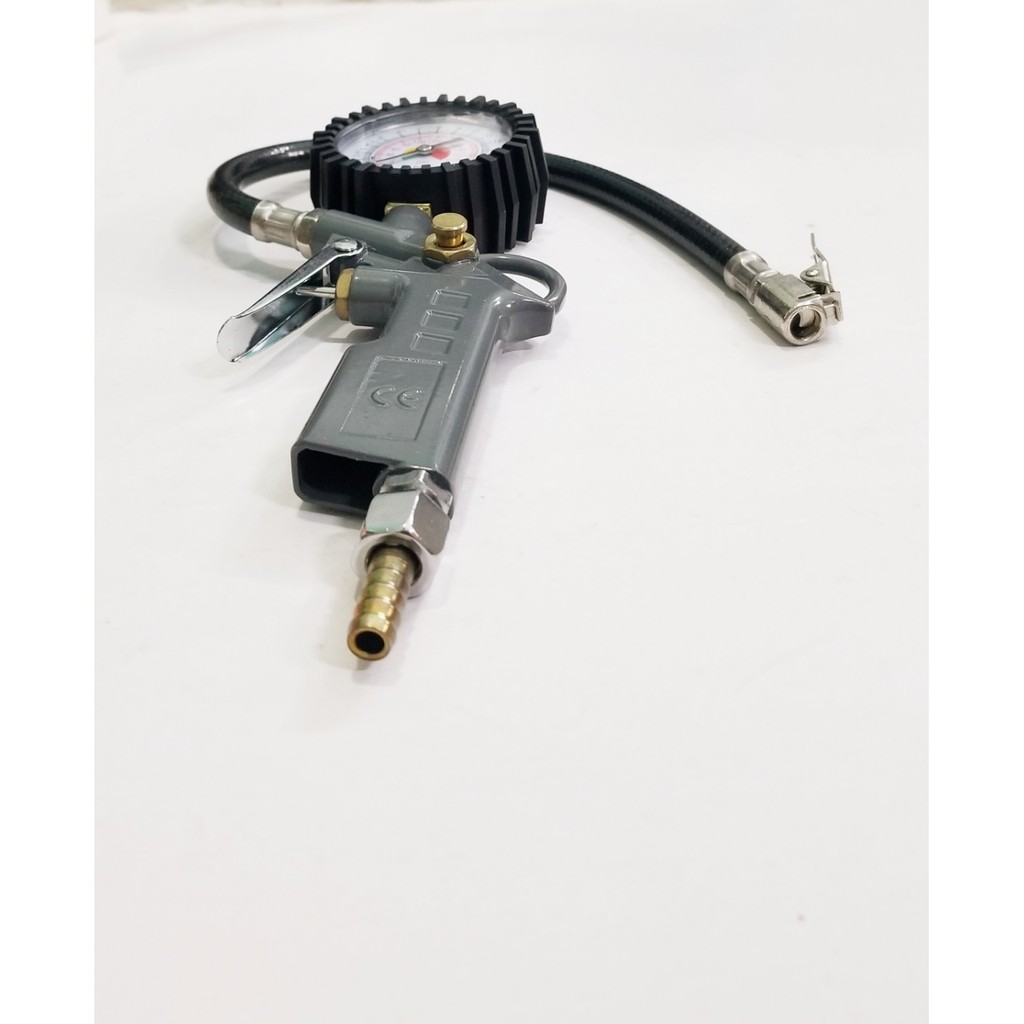 Đầu Vòi Bơm Bánh Xe Máy, Ô Tô Có Đồng Hồ Đo Lốp Xe TD1- Chính Hãng LUXTOP