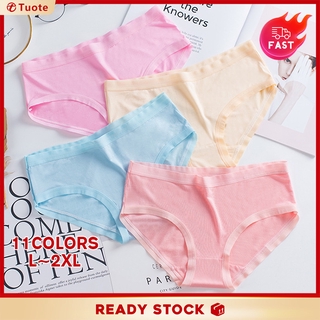 L~2XL Women's Panties Candy Color Underpants Milk Silk Underwear Solid Color Women's Panties