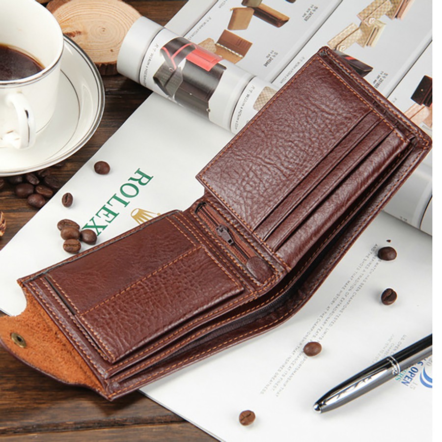 Ví da nam khuy bấm trẻ trung, phong cách Hottrend 2019