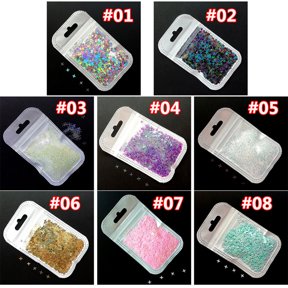 Kim Sa Laser Lấp Lánh Trang Trí Móng Nghệ Thuật DIY