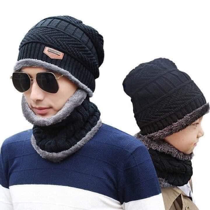 Set Mũ Len Kèm Khăn Ống