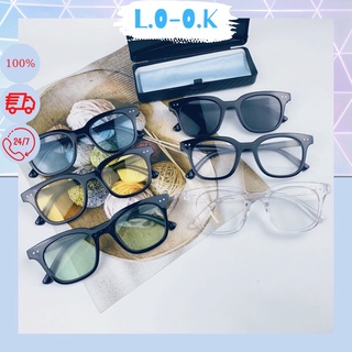Gọng kính giả cận - Kính thời trang 2 chấm sắt _ LOOK