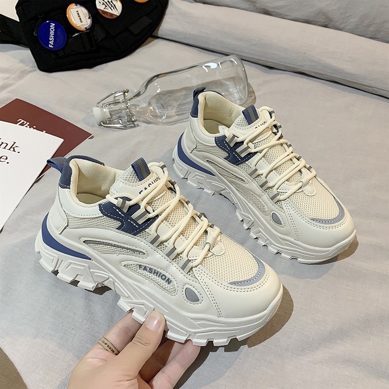 Giày MWC 0658 - Giày Thể Thao Nữ, Sneaker Ulzzang Đế Cao Cực Hot, Sneaker Da Đế Độn