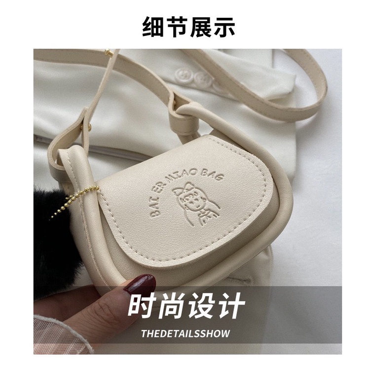 Túi đeo chéo mini thời trang túi dáng vuông bản in dễ thương