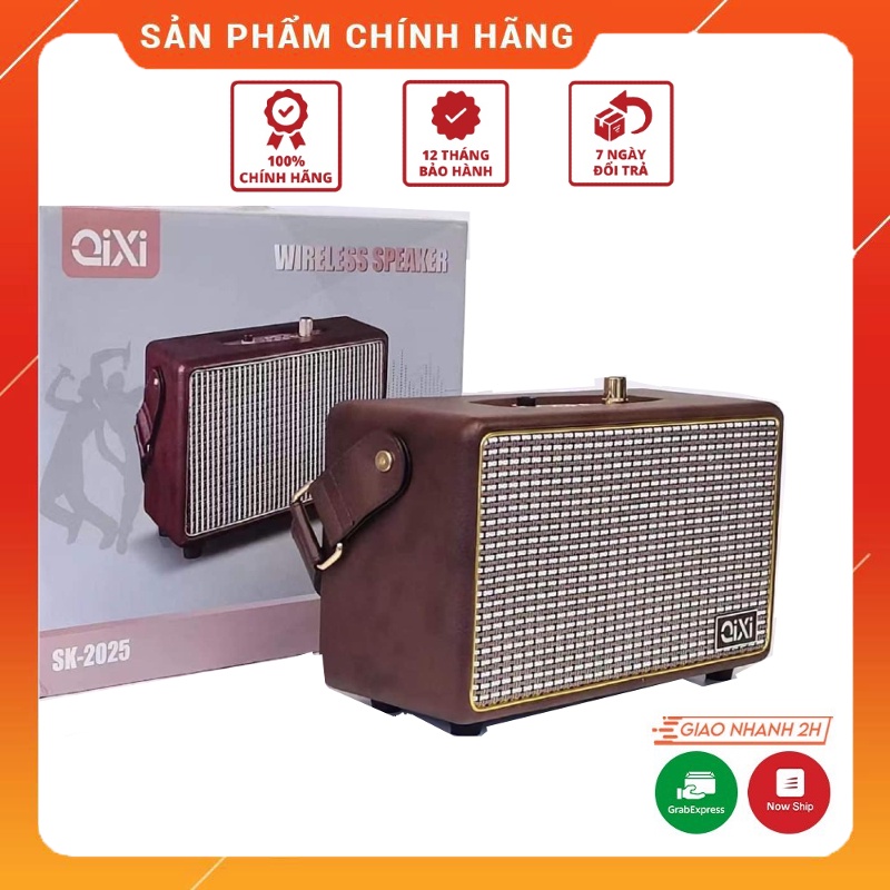 Loa Bluetooth Qixi SK-2025. Âm Thanh Siêu Đỉnh Tích Hợp Cổng Micro 6.5 Karaoke Micro Không Dây. Bảo Hành 12 Tháng