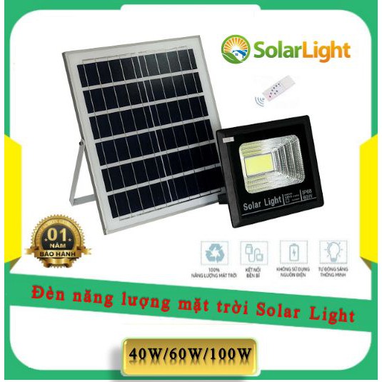 Đèn năng lượng mặt trời Solar Light kèm điều khiển 40W/60W/100W | WebRaoVat - webraovat.net.vn