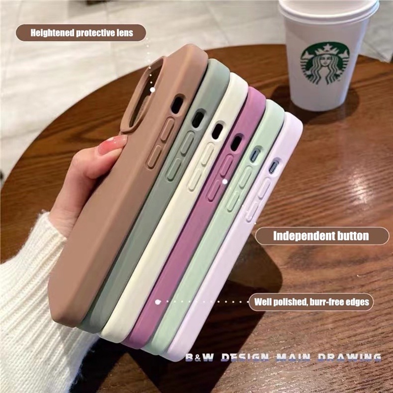 Ốp Điện Thoại Silicon Mềm Chống Sốc Chống Trượt Đơn Giản Thời Trang Cho IPhone 13 Pro Max X Max XR 12 11 Pro Max SE2 7 8+