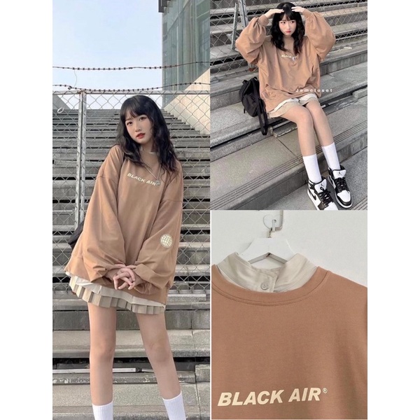 [HÀNG SẴN] ÁO NỈ SWEATER BLACK AIR style Ulzzang | BigBuy360 - bigbuy360.vn