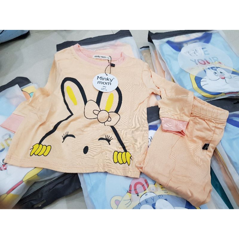 [HCM] Bộ quần áo thu đông cho bé trai bé gái 6-17kg, Cotton thun lạnh Minky Mom, Vải Sài Gòn
