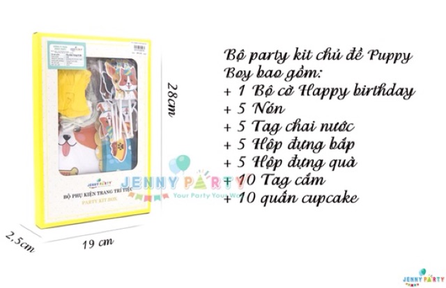 Bộ trang trí jenny party xả kho