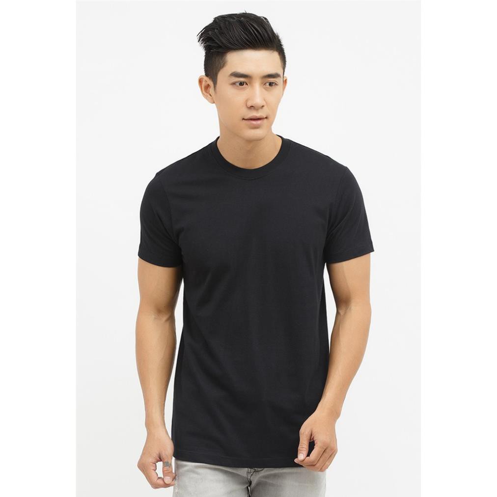 Áo thun trơn nam cổ tròn Đen Size S,M,L form đẹp vải mịn Kabuto  ྇