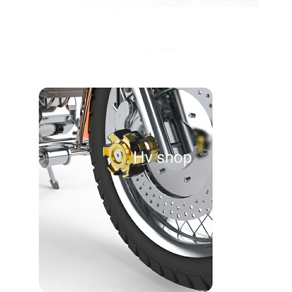 Gu chong do xe may hv shop bộ 2 gù chống đổ trước moto HV 9 cao cấp