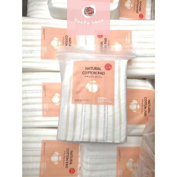 Bông Tẩy Trang 3 Lớp Natural Mẫu Mới