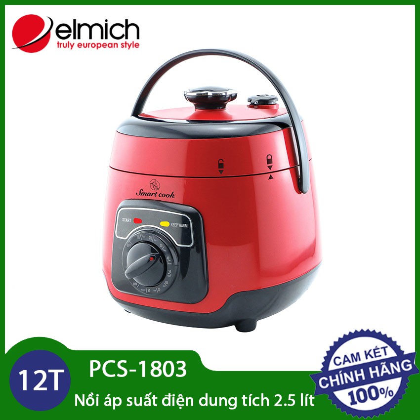 Nồi áp suất điện Elmich Smartcook PCS-1803 dung tích 2.5 lít 600W hàng chính hãng, bảo hành 12 tháng