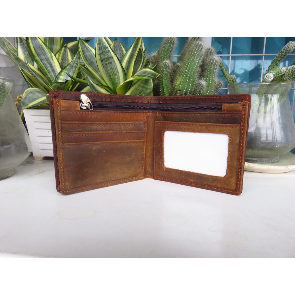 Ví da bò sáp ngựa điên cực chất đẳng cấp phái mạnh VTC26 thatchatstore