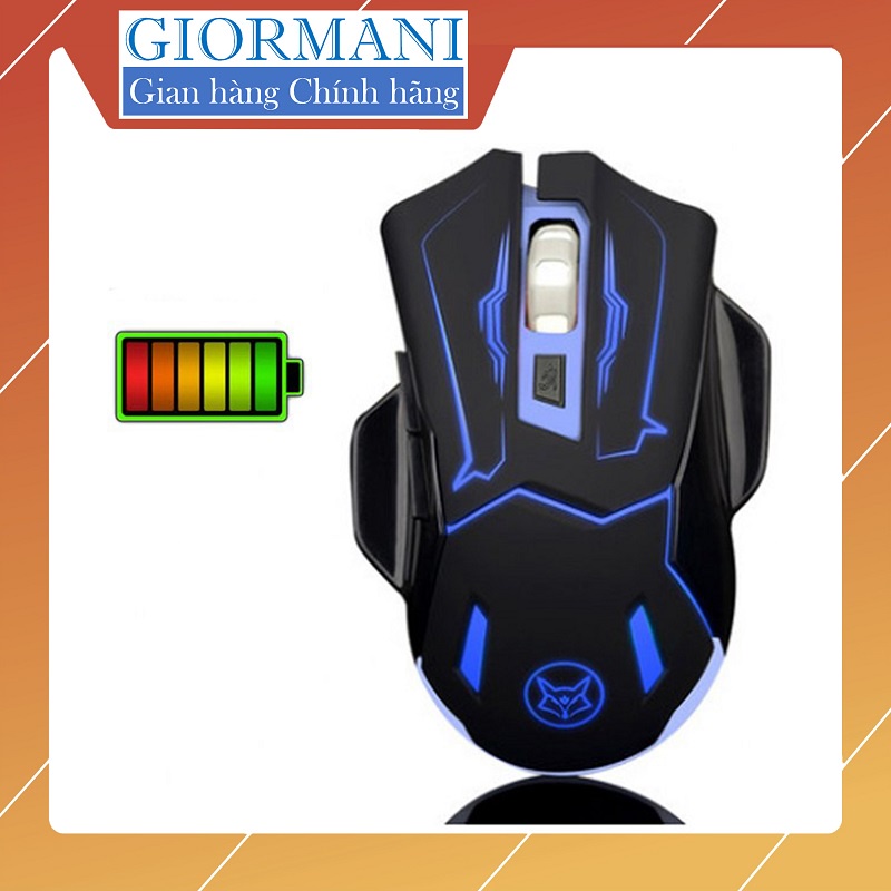 Chuột không dây 6 nút Pin sạc Siêu xịn IceFox - Chuột máy tính PC Laptop Wireless Q5 - Hàng cao cấp 