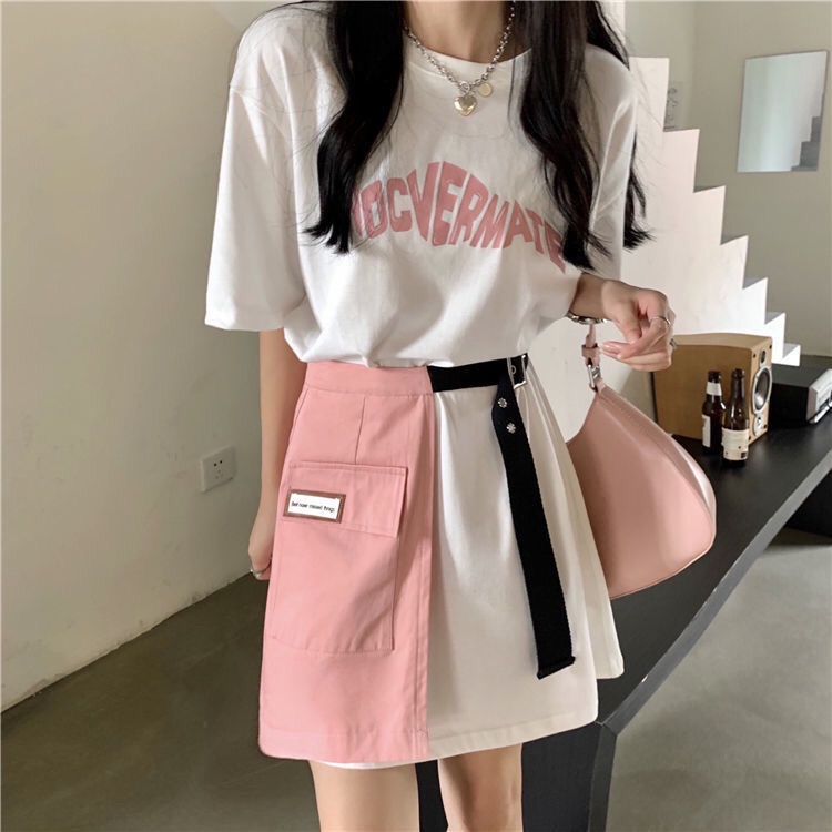 Set Áo Thun Ngắn Tay Và Chân Váy Thời Trang Hè Cho Nữ