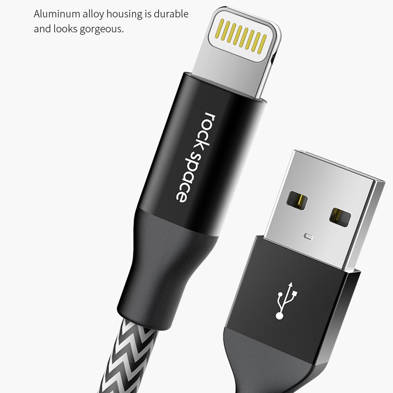 Cáp Lightning MFI Rock 1m