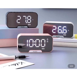 Loa Bluetooth Mini G10 Loa Gương G10 Kiêm Đồng Hồ Báo Thức Pin Trâu Âm Bass Cực Hay