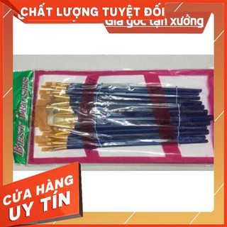 Bộ cọ vẽ lông mềm cổ vàng - hàng cao cấp lông bền, vẽ tranh đủ các chất liệu