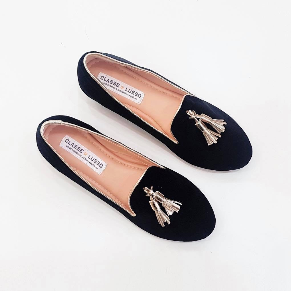 GIÀY BÚP BÊ LOAFER ĐEN TUA RUA ĐỒNG CLO005 | BigBuy360 - bigbuy360.vn