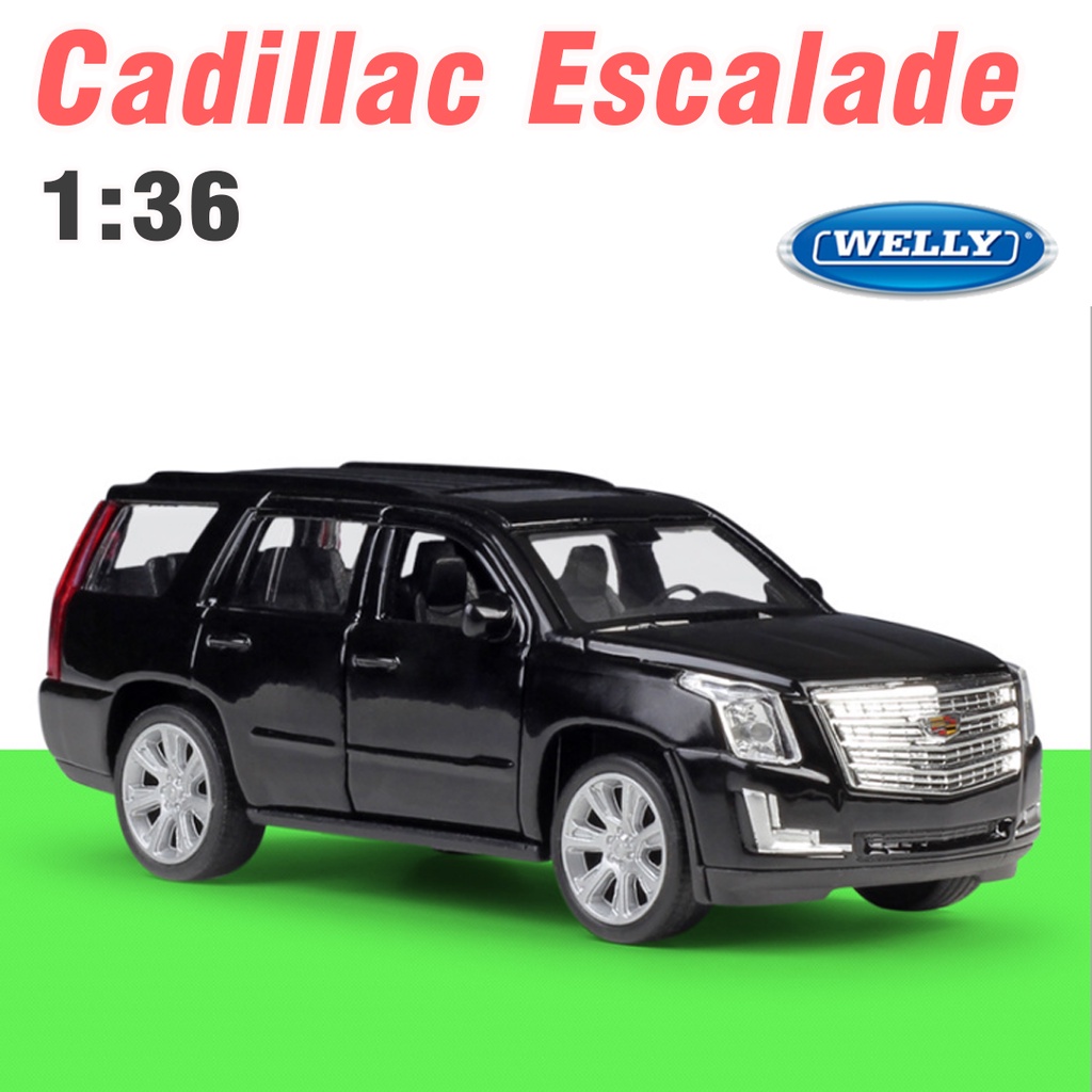 Xe ô tô Cadillac Escalate tỉ lệ 1:36 xe đồ chơi trẻ em bằng kim loại mở được 2 cửa