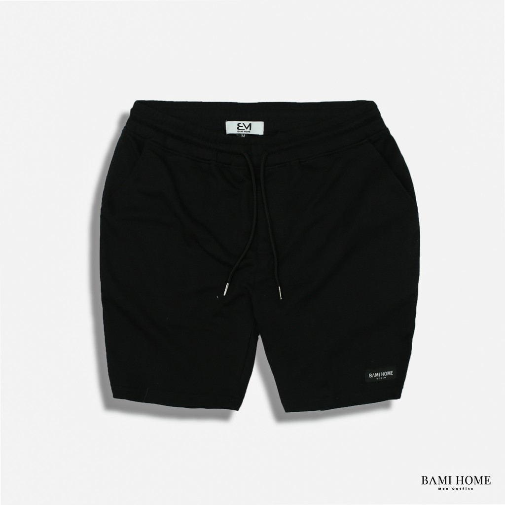 Quần short nỉ cao cấp BAMI HOME phong cách unisex, quần có lai và dây rút dễ phối đồ QSN- 006 | BigBuy360 - bigbuy360.vn