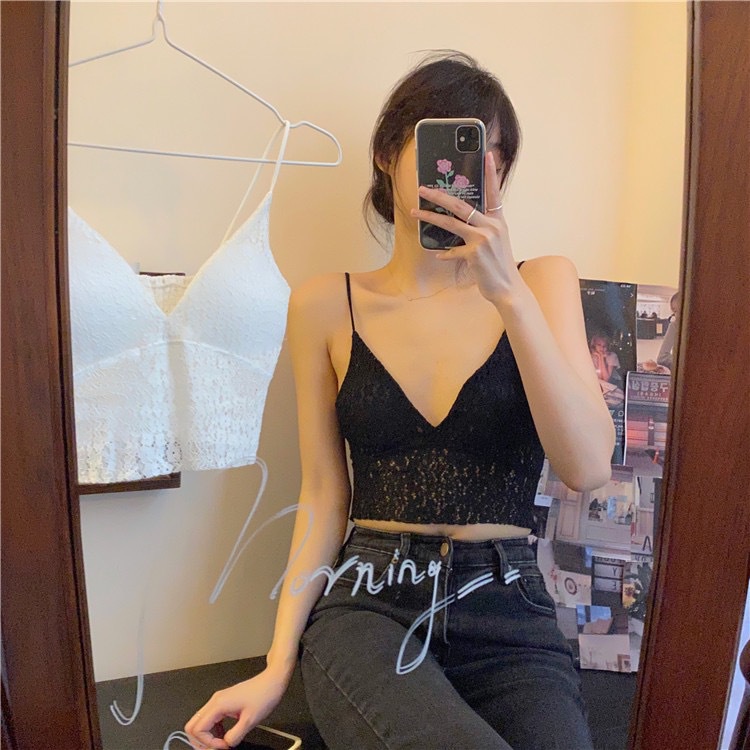 Áo bra ren hoa 2 dây thoáng mát sang chảnh Wexuu Design BR02