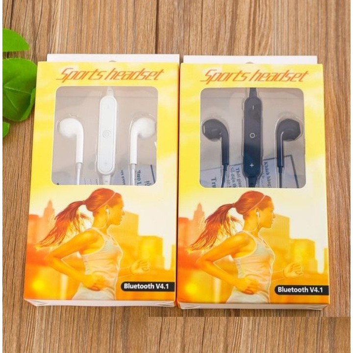 [Sale 10%- 50%]Tai Nghe Sports Headset S6 ✓Bluetooth 4.1✓Siêu Nhẹ✓Chống Nước✓ Âm Thanh Siêu Bass ✓CHÍNH HÃNG