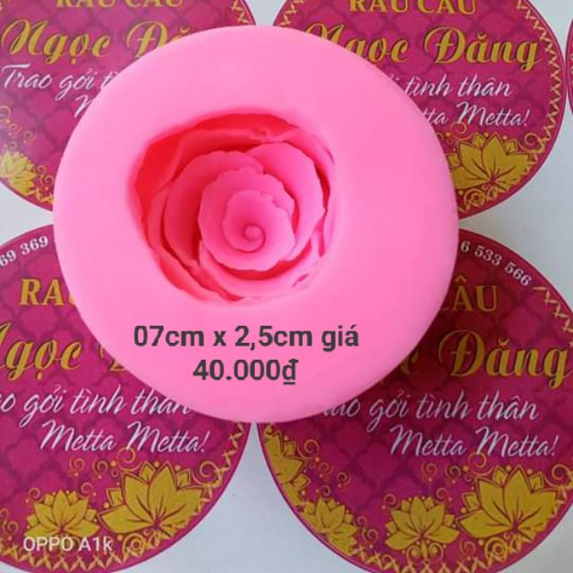 Khuôn silicon hoa hồng 5cm