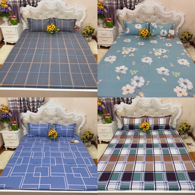 [ Xả KHO] Ga và 2 vỏ gối COTTON HÀN( nhắn tin chọn mẫu cho shop)