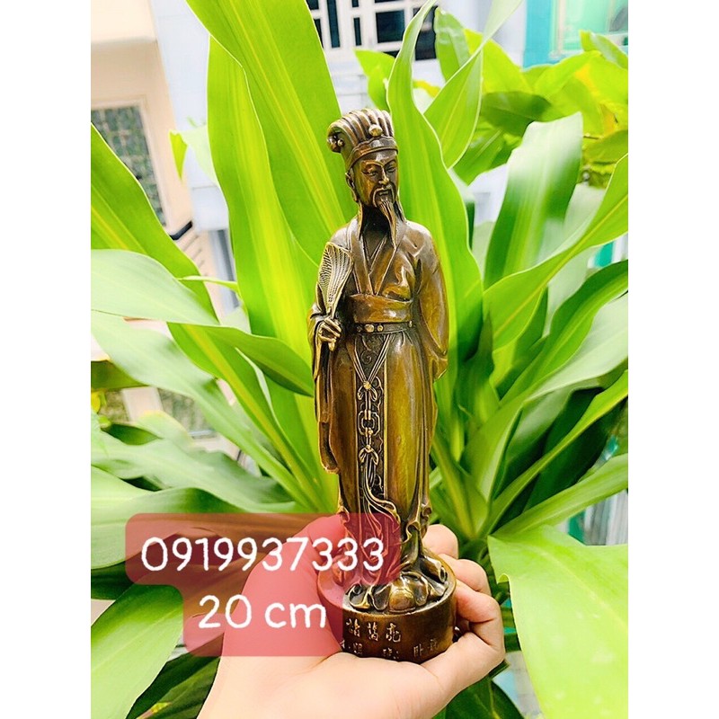 Tượng đồng Gia Cát Lượng ( cao 20 cm )