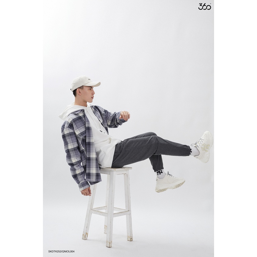 Áo sơ mi nam cao cấp thương hiệu 360 BOUTIQUE họa tiết caro dài tay - SKDTK252