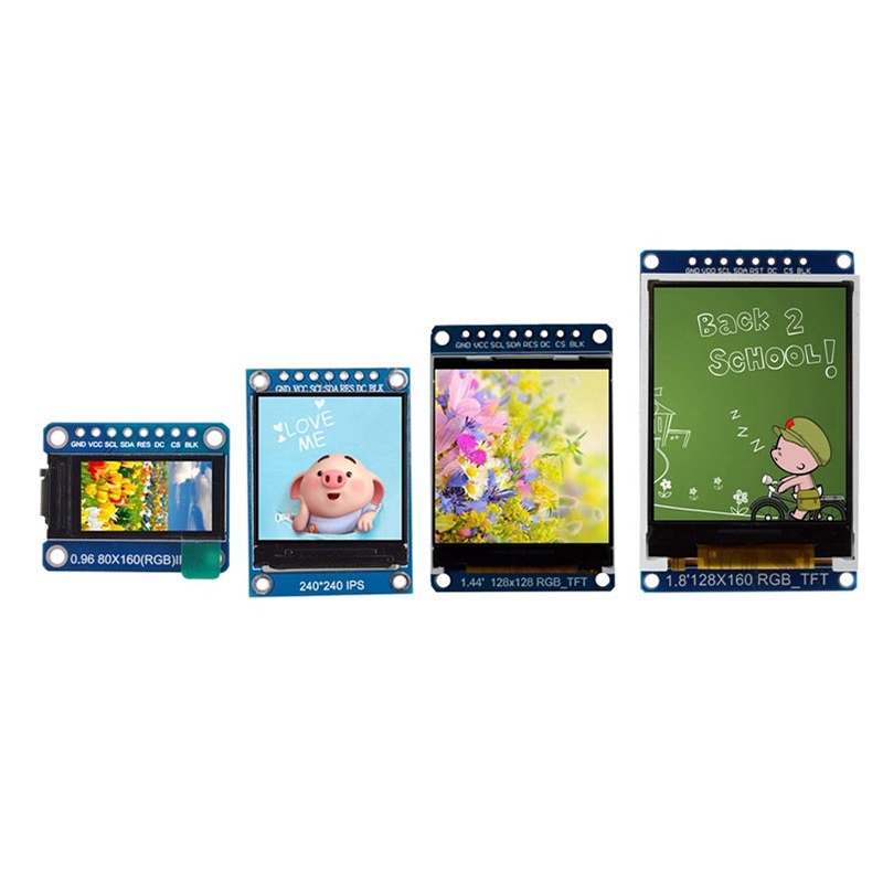 Mô Đun Điều Khiển Màn Hình LCD Tft 0.96 1.3 1.44 1.8 inch IPS 7P SPI HD 65K ST7735/7789 IC 80*160 240*240