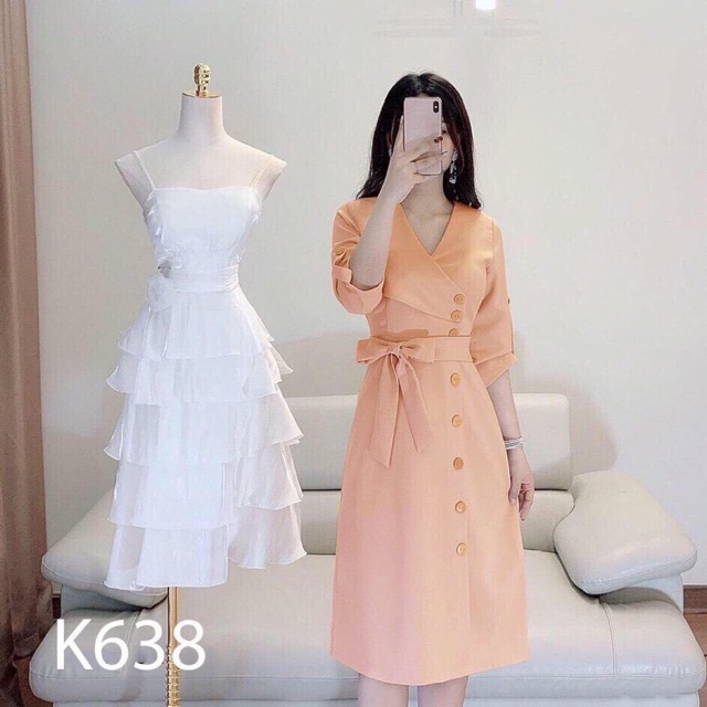 Đầm Umi đính nút rất Sang trọng