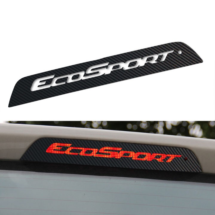 Decal Carbon Dán Trang Trí Đèn Phanh Kính Sau Xe Ô Tô Ford Ecosport