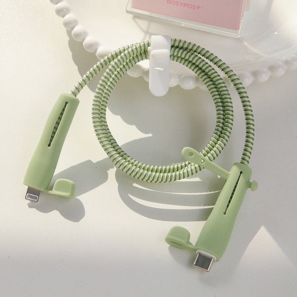 Dụng Cụ Quấn Bảo Vệ Cáp Sạc 4 Trong 1 Tương Thích Với 1 Điện Thoại / android / type c Cổng usb Sang Cổng type c