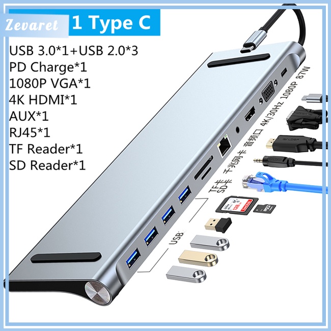 Thiết Bị Chia Cổng Type-c 11 Trong 1 Đa Năng Tiện Dụng