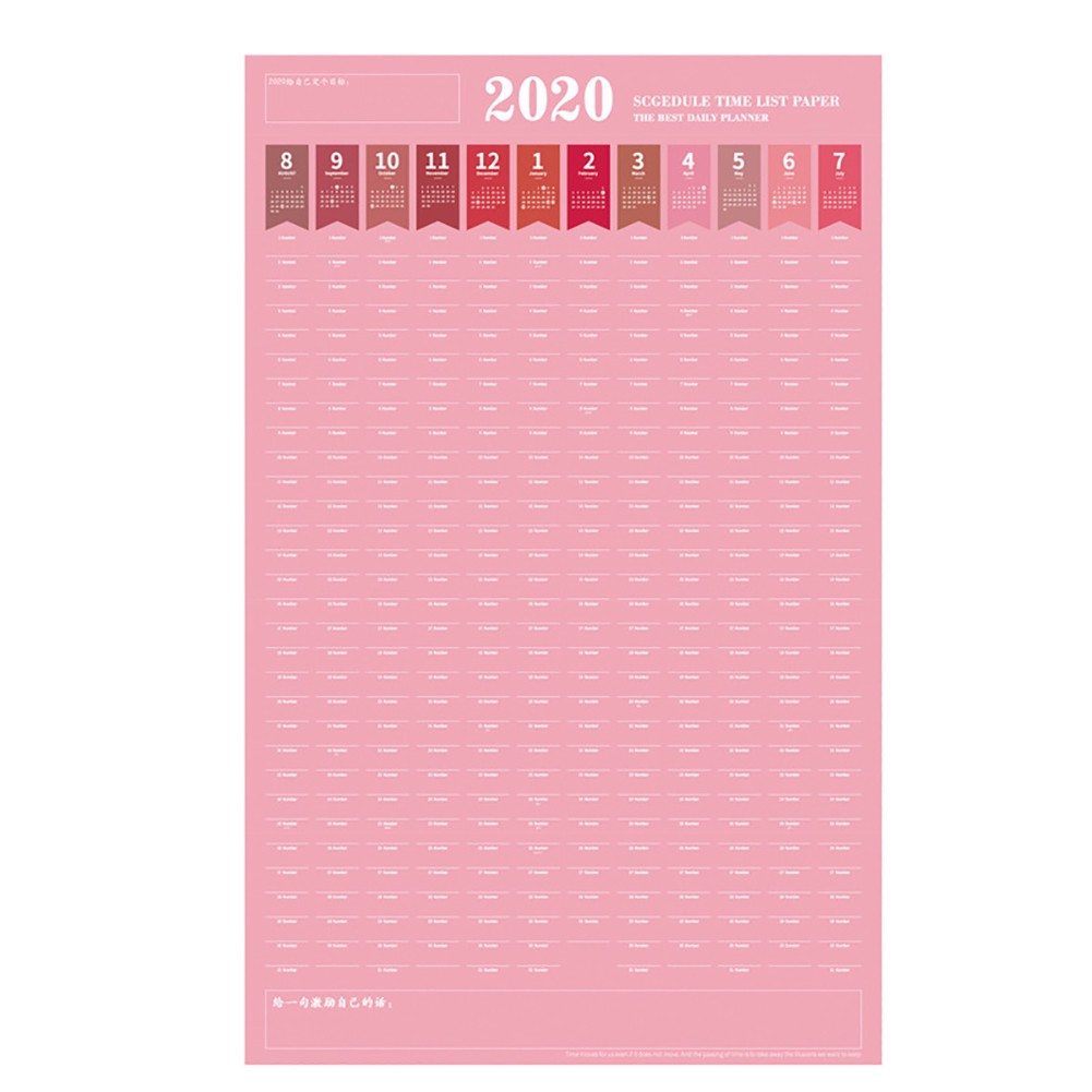 Lịch 2020 3665 Ngày Dán Tường