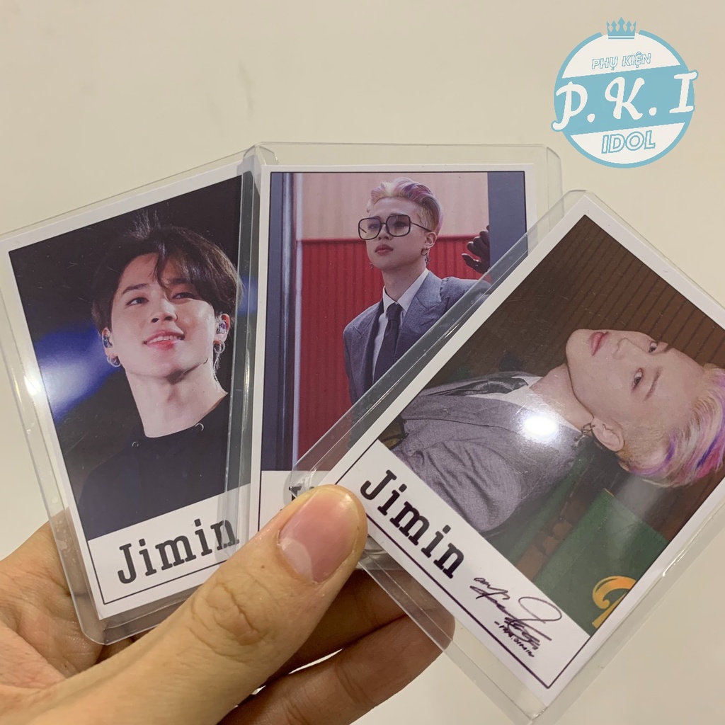 Lomo Card Có Chữ Kí Jimin BTS - Tặng Thêm 9 Toploader Bảo Vệ B8