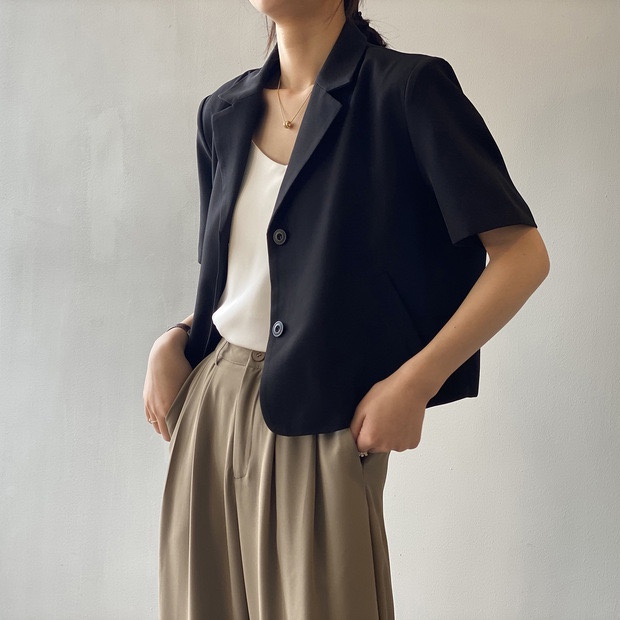 Áo khoác blazer ulzzang lửng 2 túi chéo