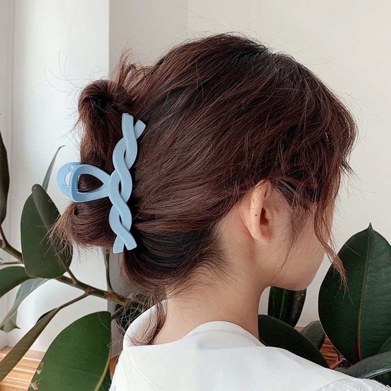 Kẹp Tóc Càng Cua Bằng Nhựa Phong Cách Retro Pháp Cổ Điển