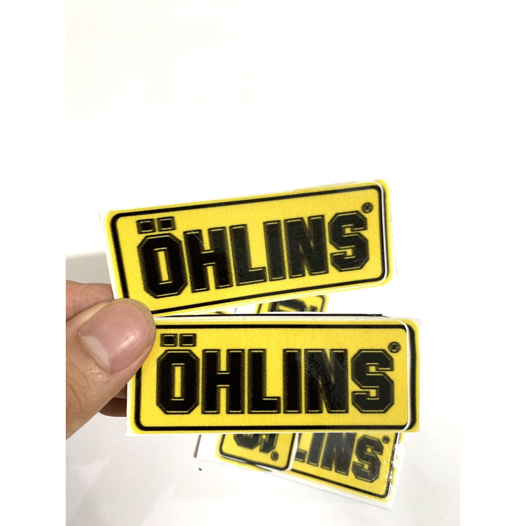 [Mã 258LIFESALE giảm 8% đơn 100K] Tem Ohlins Nền Vàng 3 lớp Siêu Đe