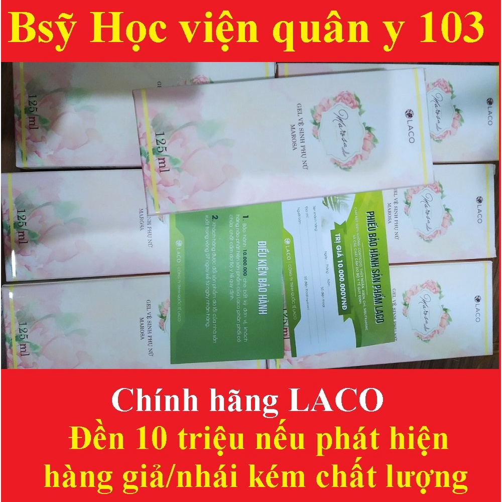 Dung dịch vệ sinh phụ nữ Laco Marosa se khít và làm hồng vùng kín, hết viêm ngứa, khô hạn, sạch khí hư 125ml