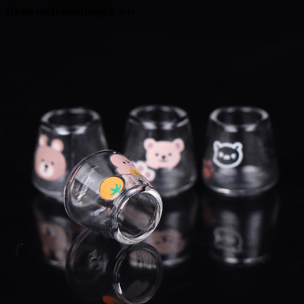 Bộ 4 Cốc Thủy Tinh Trong Suốt Dùng Trang Trí Nhà Cửa