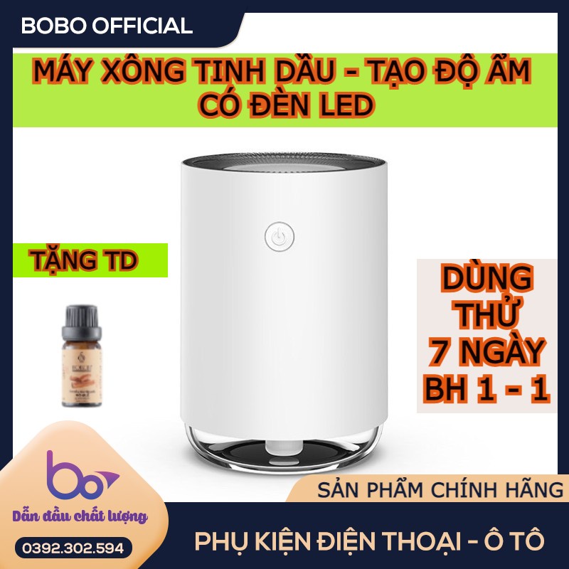 [ BH 1 ĐỔI 1 ] Máy xông tinh dầu, phun sương tạo độ ẩm, có đèn LED cho phòng làm việc / phòng ngủ